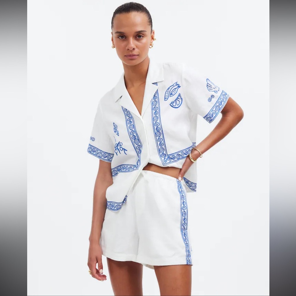 Madewell x Lisa says Gah White and blue SET
